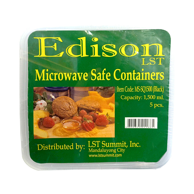 Edison LST Microwave Safe Container MS-SQ1500 Black 5's