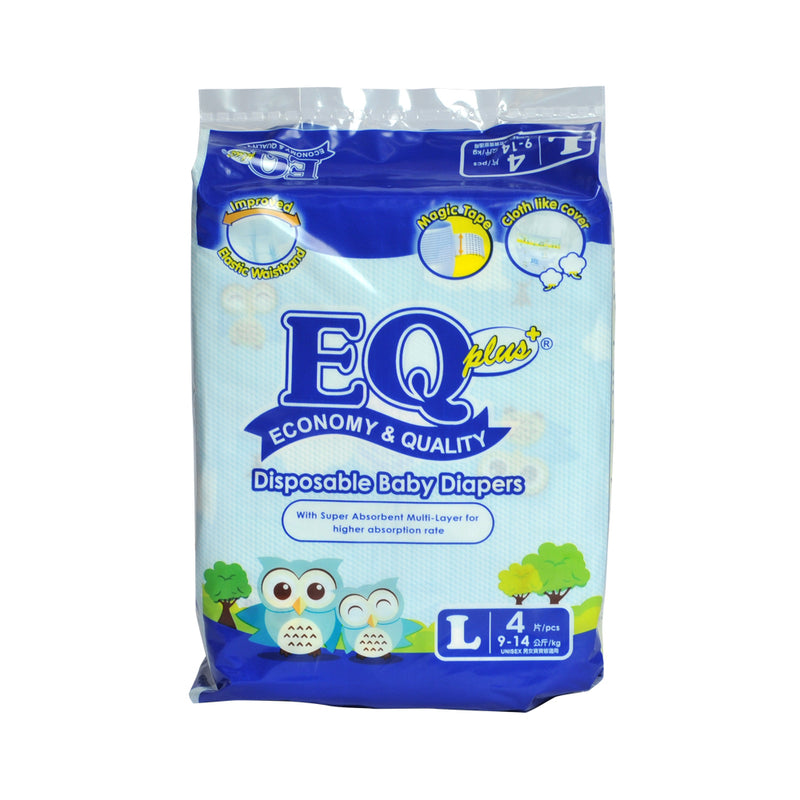 EQ Plus Baby Diaper Mini Pack Large 4's
