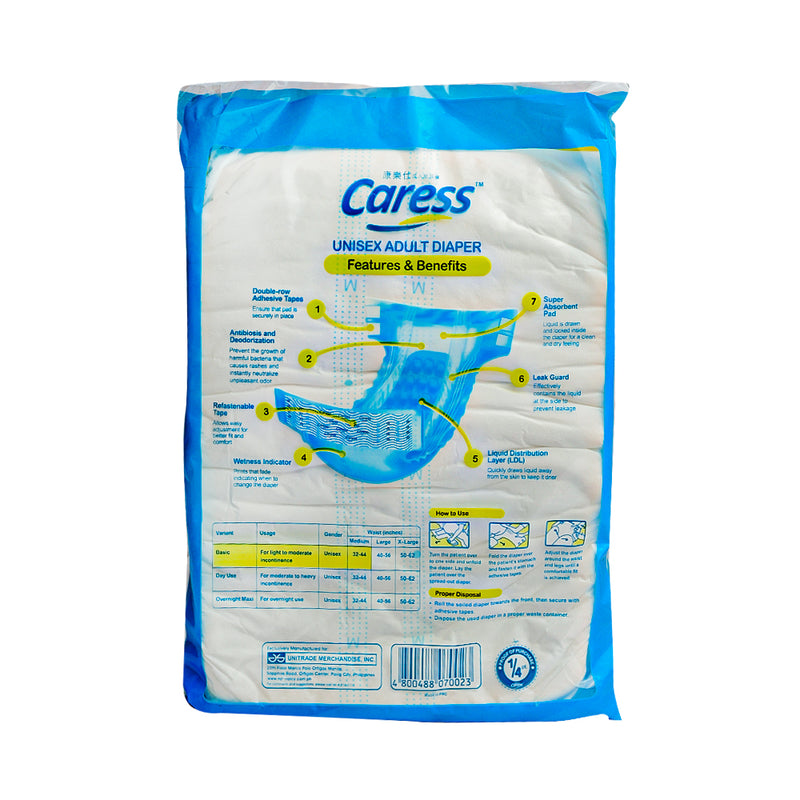 Caress Basic Adult Diaper Medium 1 Pad