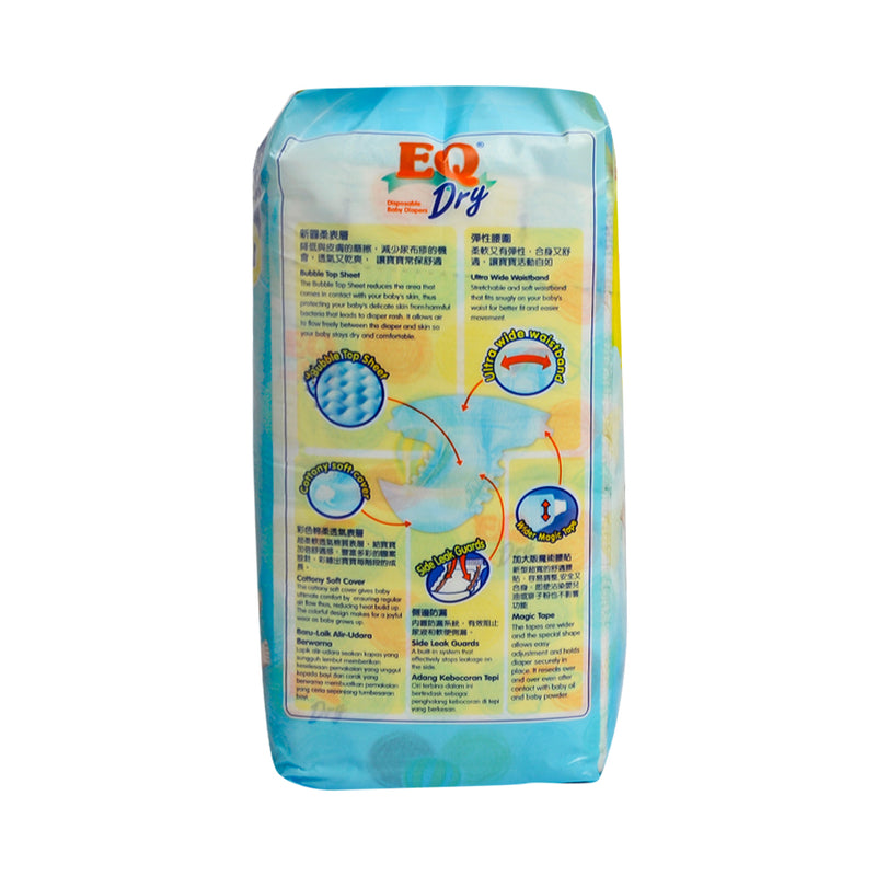 EQ Dry Baby Diaper Travel Pack Large 16's