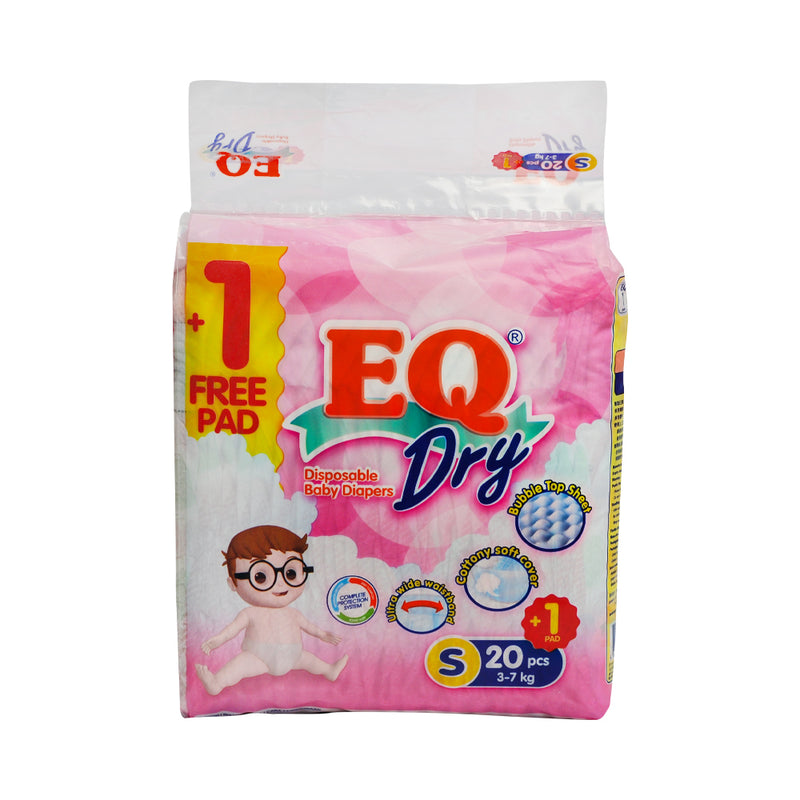 EQ Dry Baby Diaper Travel Pack Small 20's