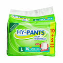 HY-Pants Adult Underwear Large 10 Pads + 2