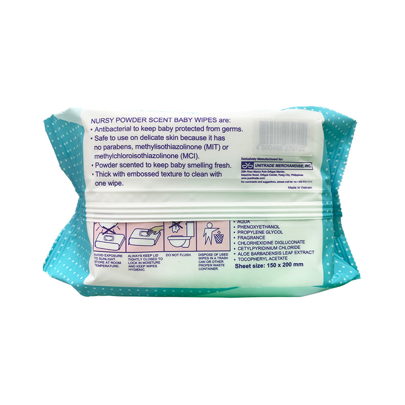 Nursy Baby Wipes in Powder Scent 30's x 3's