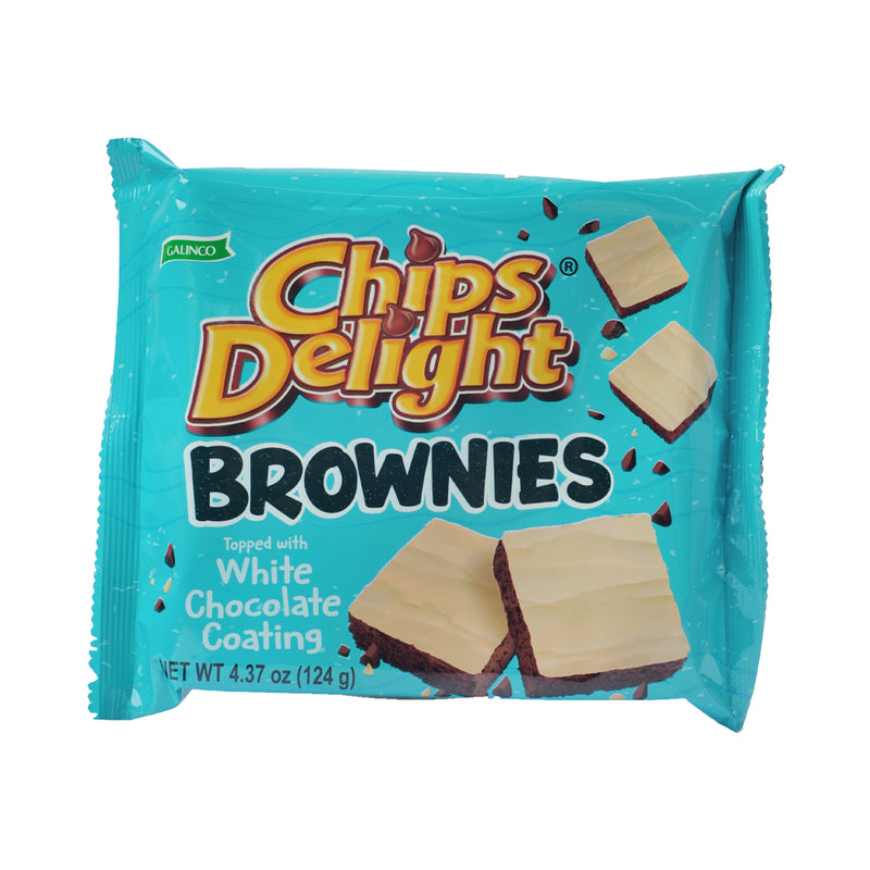Chips Delight Brownies Topped With White Chocolate Coating 124g