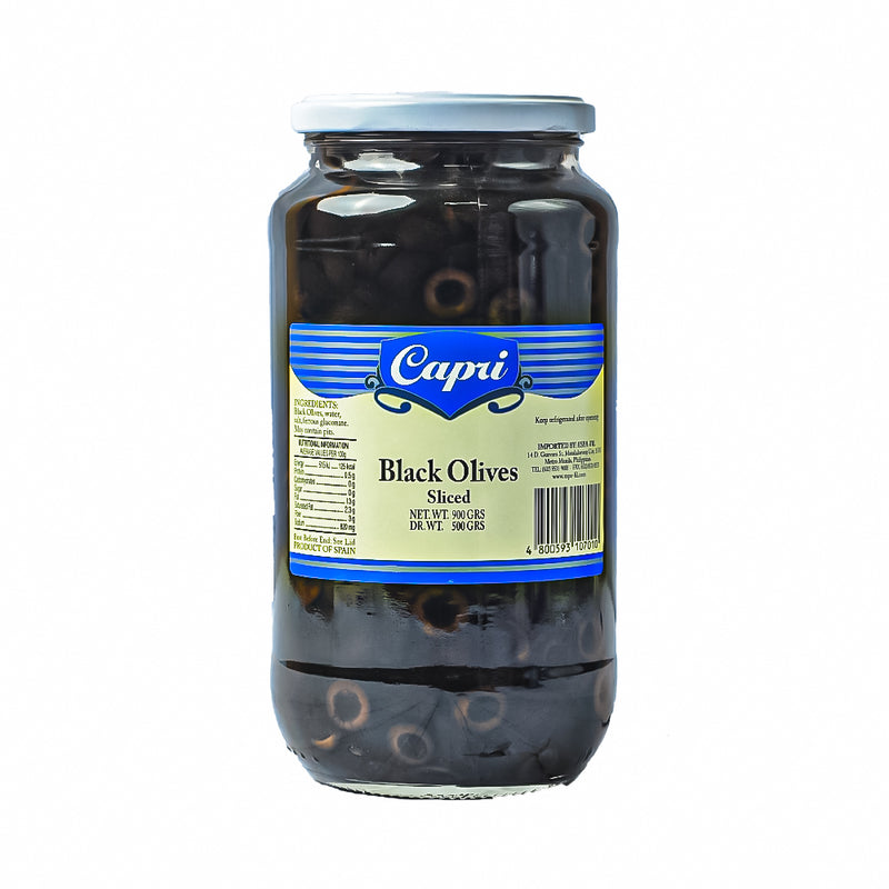 Capri Sliced Black Olives 935g