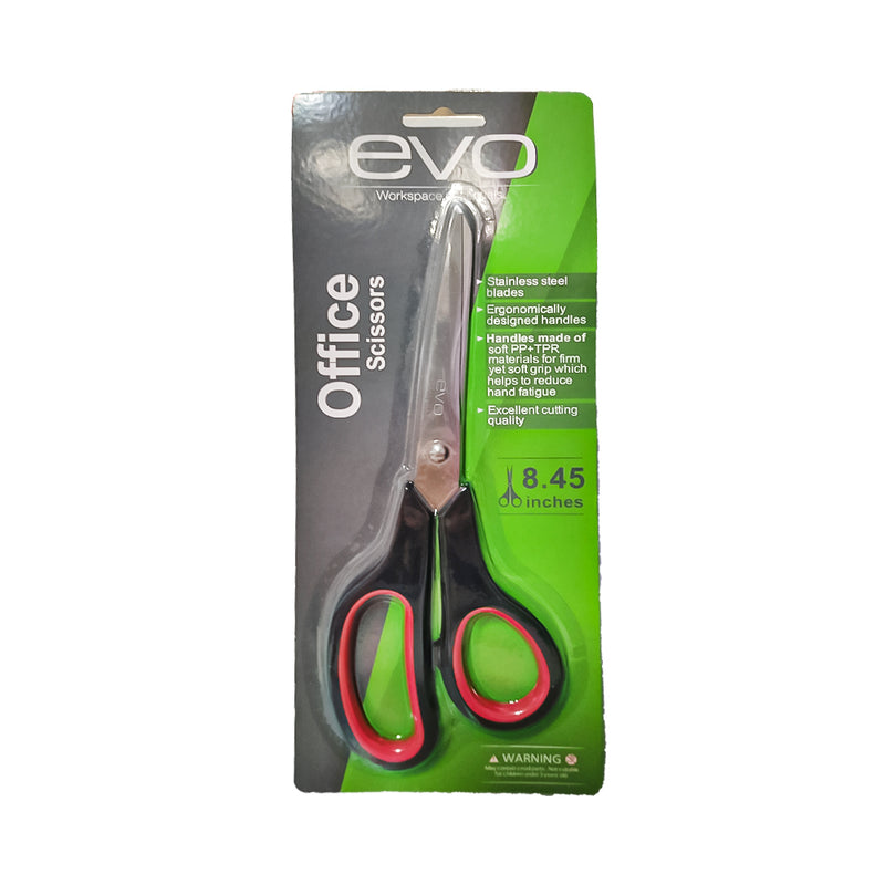 EVO Office Scissors Black And Wine Red 8.45in