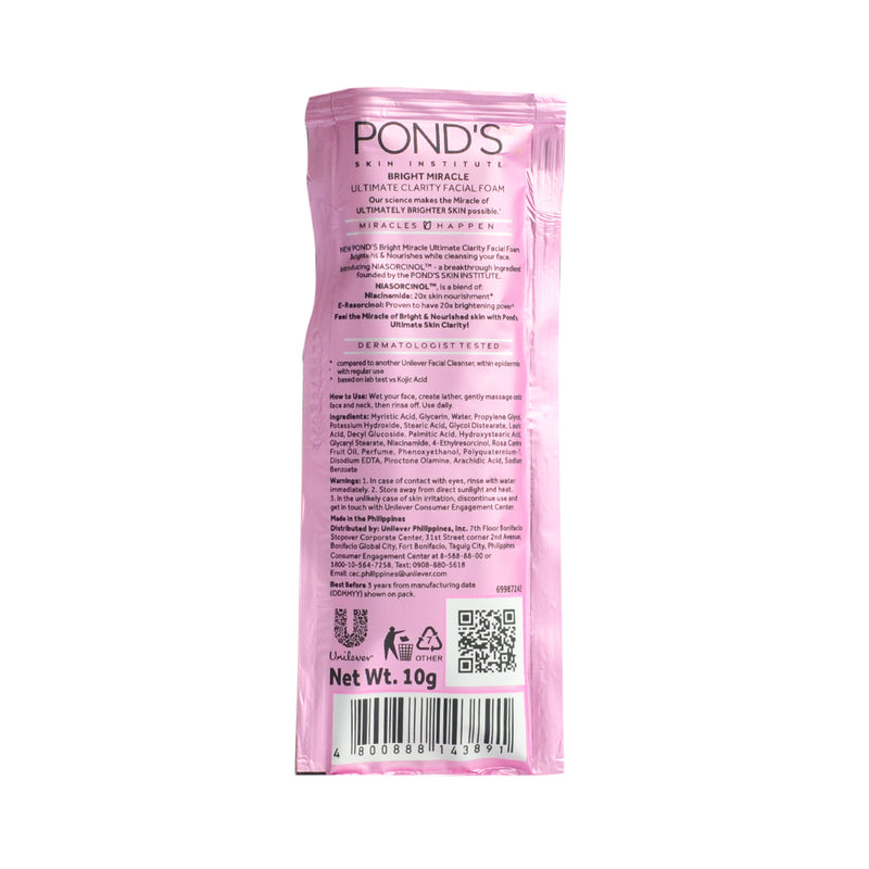 Pond's White Beauty Spotless + Rosy White Facial Foam 10g