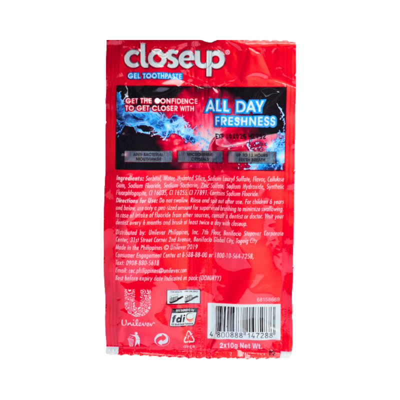 Close Up Gel Toothpaste Red Hot 20g
