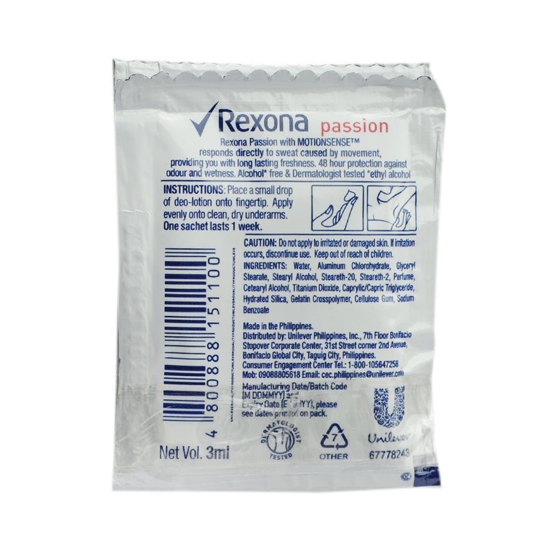 Rexona Women Deodorant Lotion Passion 3ml x 12's