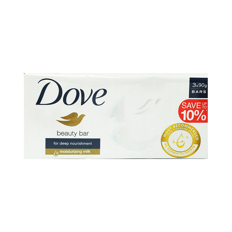 Dove Cream Bar White Beauty Triples 90g