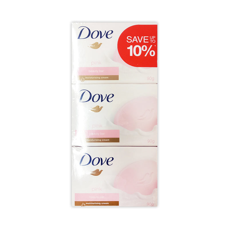 Dove Beauty Bar Soap Pink 90g x 3's