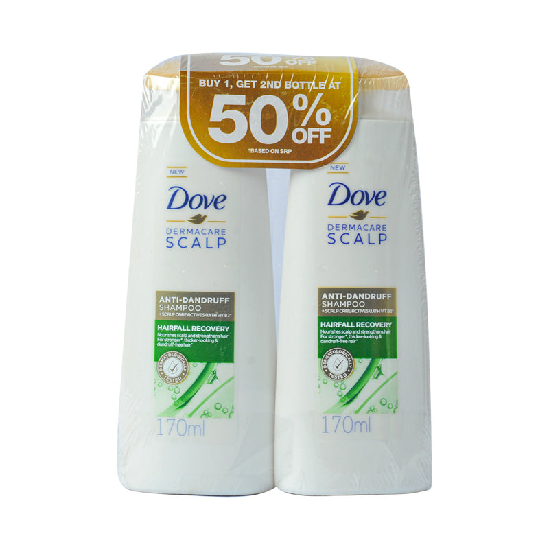 Dove Shampoo Hairfall Recovery 170ml x 2's