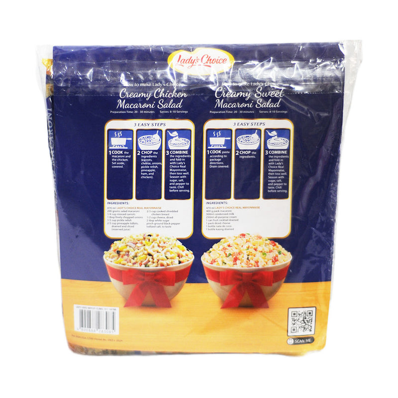Lady's Choice Mayonnaise Doy 470ml +Royal Premium Salad Macaroni 400g