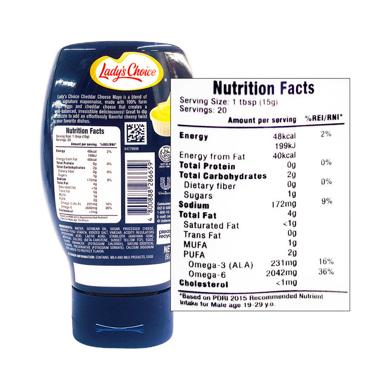 Lady's Choice Mayonnaise Cheedar Cheese Mayo 290ml