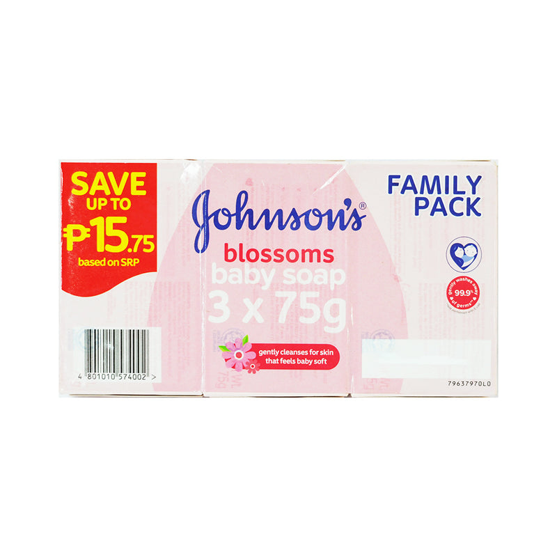 Johnson's Blossoms Baby Soap 75g x 3's