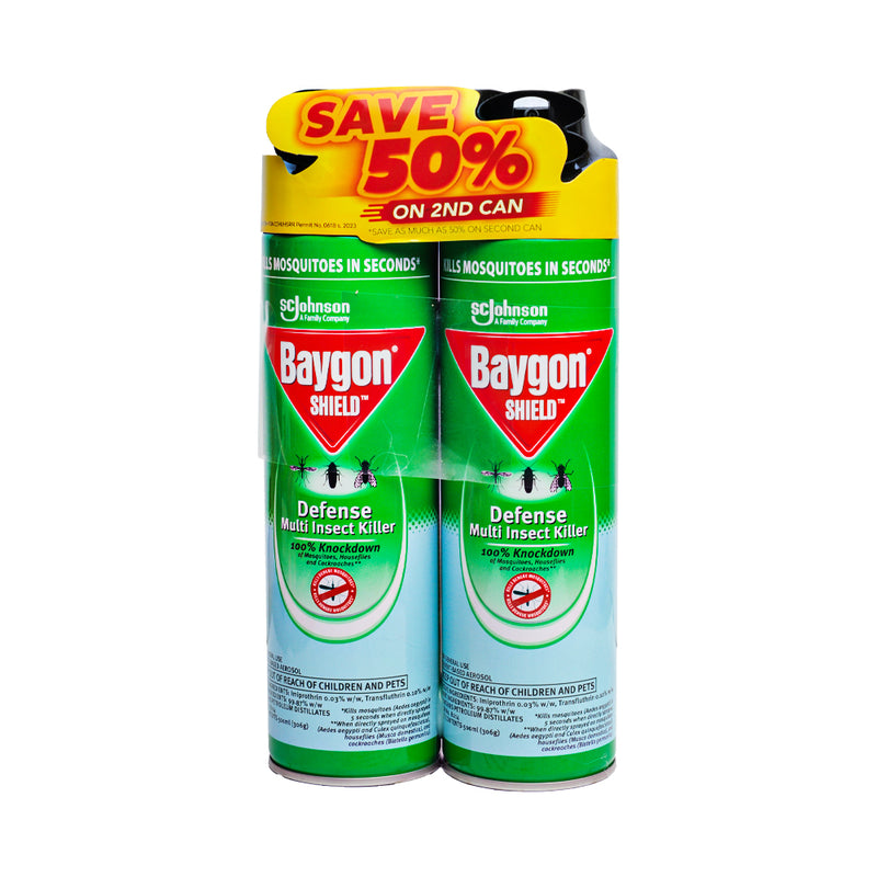 Baygon Shield Defense Multi Insect Killer 500ml x 2's