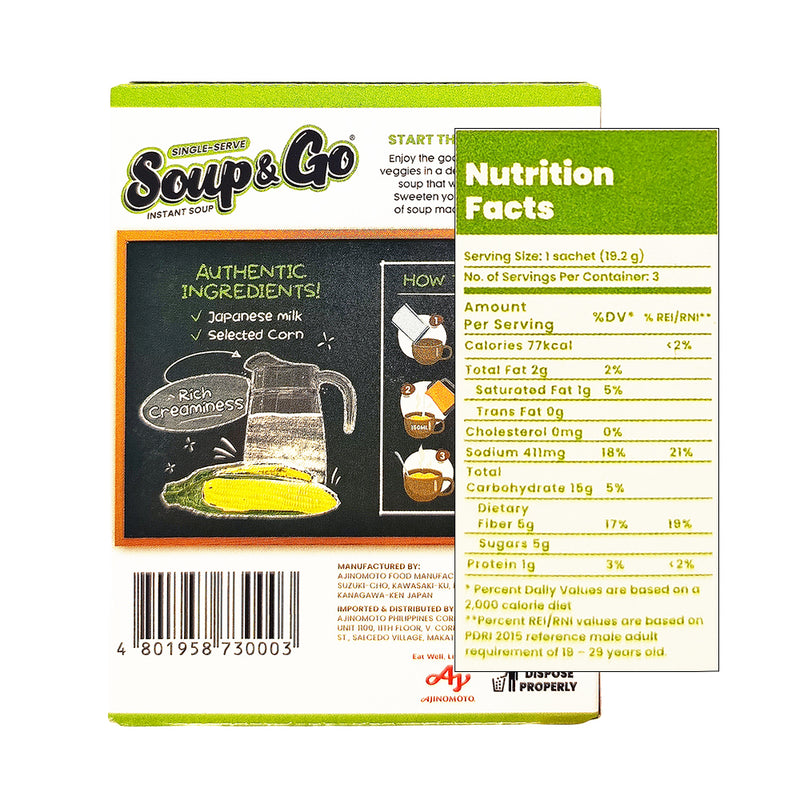 Ajinomoto Soup And Go Creamy Corn 57.6g