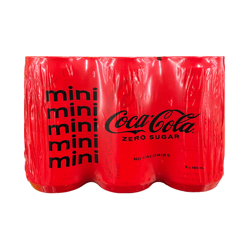 Coke Zero In Can 180ml x 6's