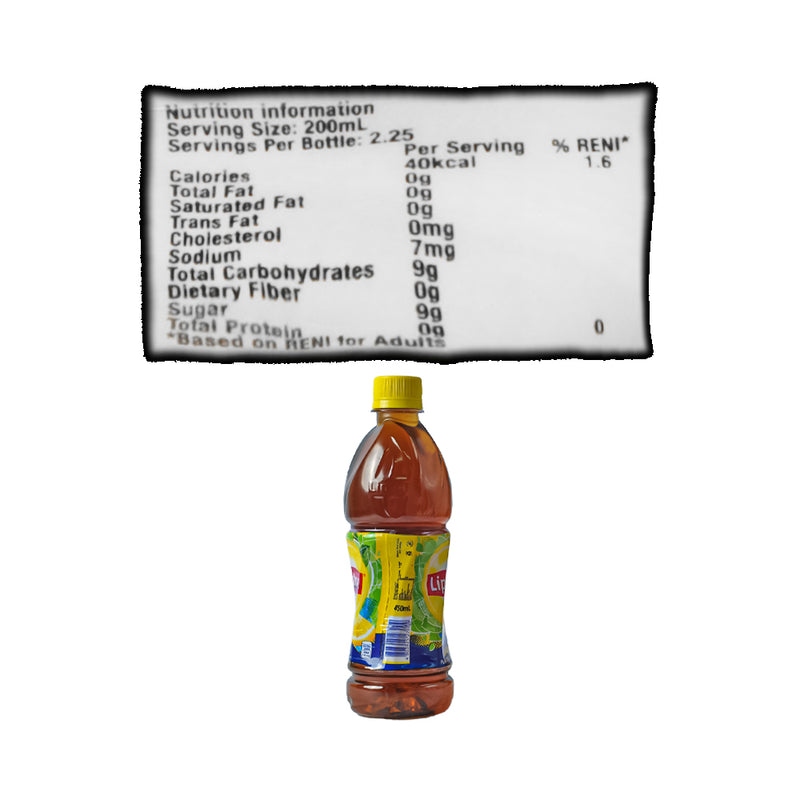 Lipton Iced Tea Lemon Tea 450ml