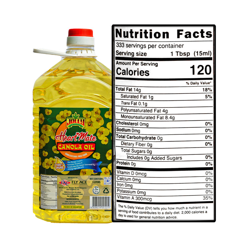 Jolly Canola Oil 100% Pure Cholesterol Free 5L