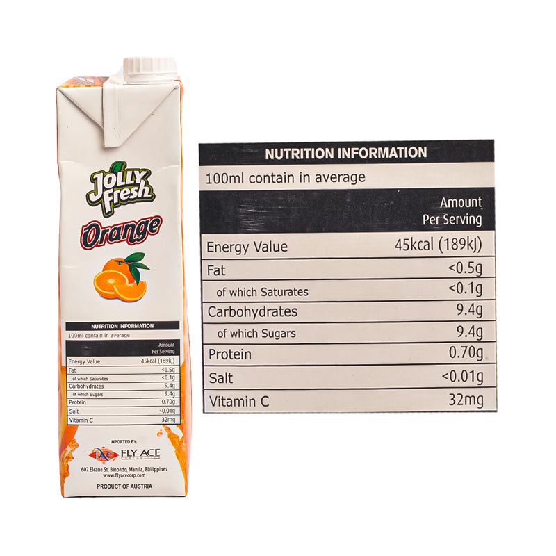 Jolly Fresh 100% Natural Juice Orange 1L