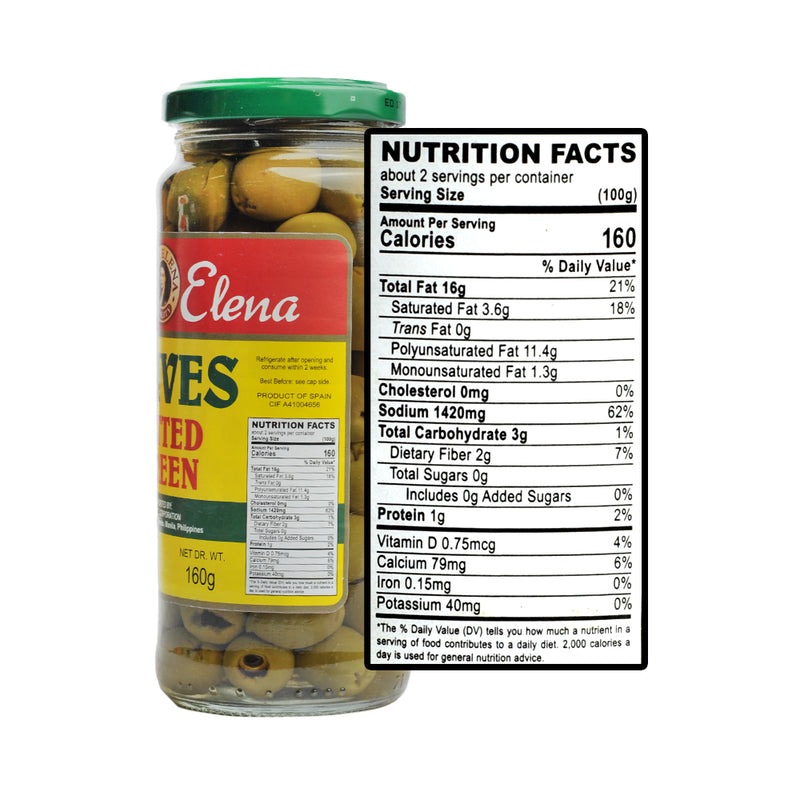 Doña Elena Pitted Green Olives 310g