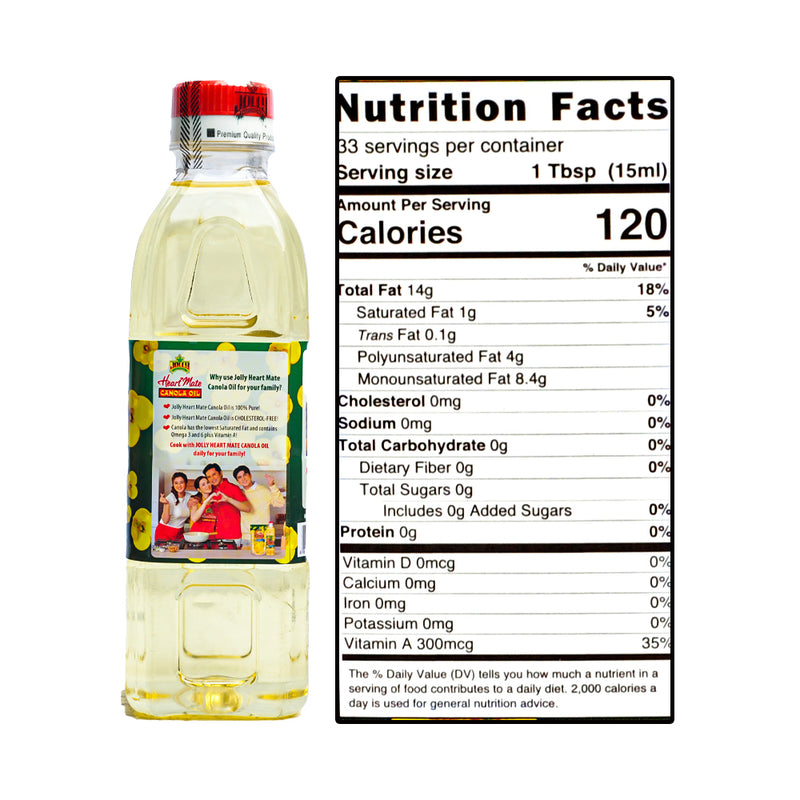 Jolly Canola Oil 100% Pure Cholesterol Free 500ml