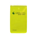 Green Apple Spiral Notebook 3x5 80 Leaves