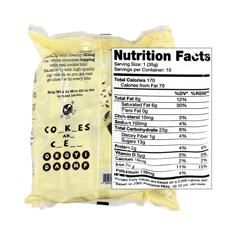 Lemon Square Whatta Tops Cake Cookies And Cream 35g x 10's