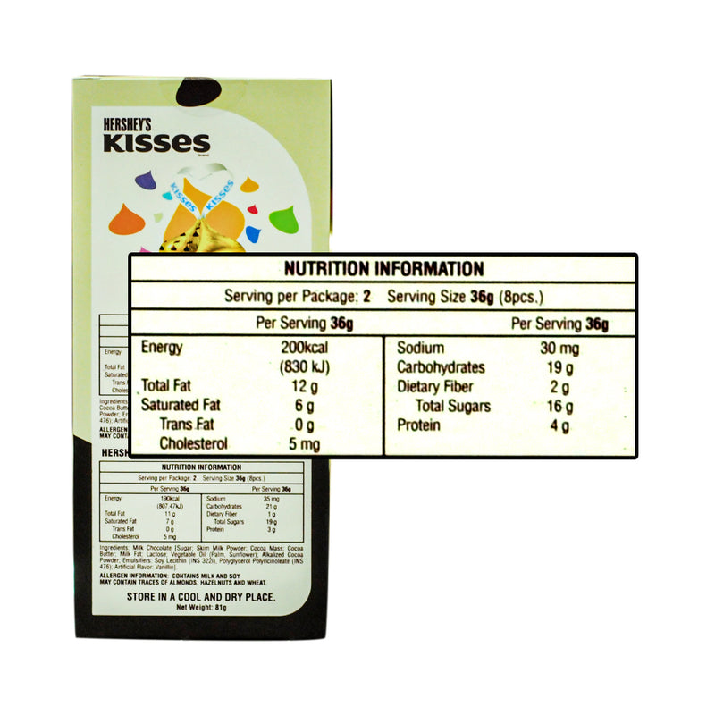 Hershey's Kisses Creamy Milk Chocolate With Almond 81g