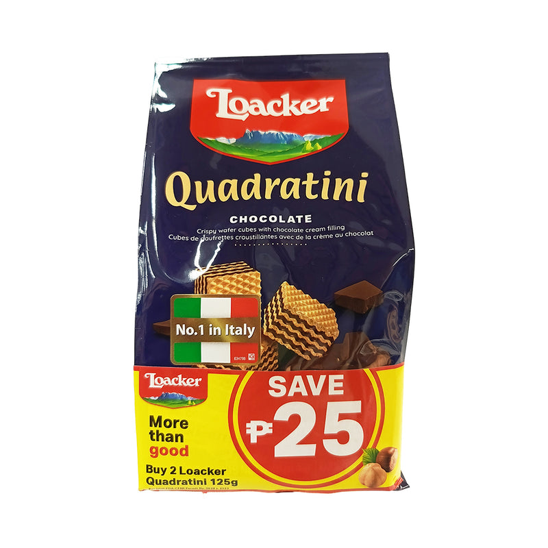 Loacker Quadratini Wafer Chocolate And Napolitaner 125g