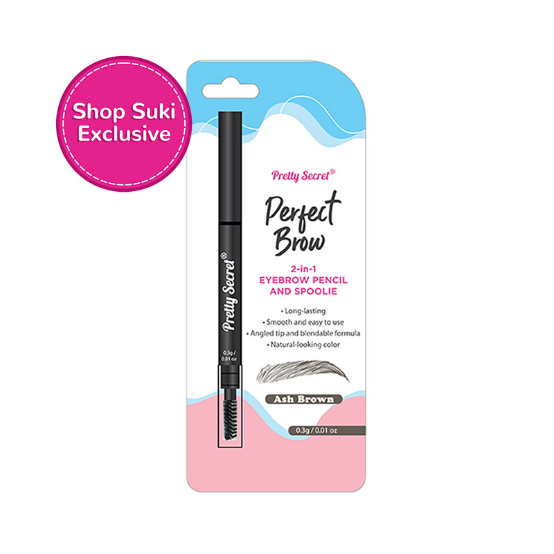 Pretty Secret 2-in-1 Eyebrow Pencil And Spoolie Ash Brown 0.3g