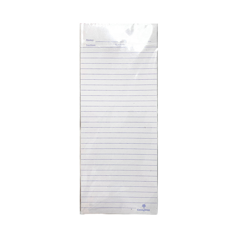 Coco Tree 1/2 Lengthwise Quiz Pad 80 Leaves