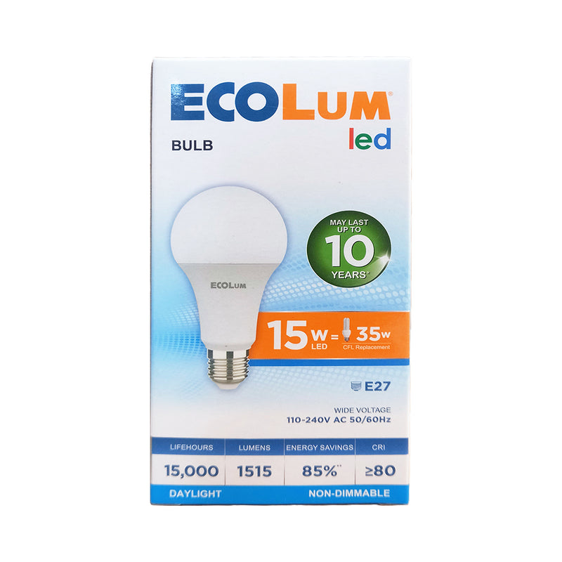 EcoLum LED Bulb 15 Watts Daylight E27