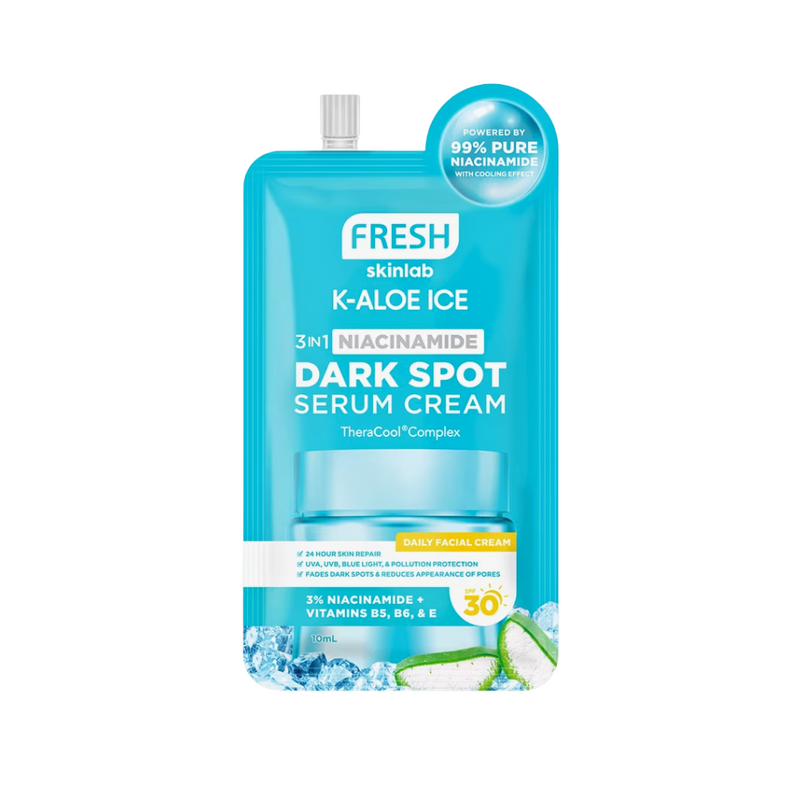 Fresh Skinlab K-Aloe Ice 3 In 1 Niacinamide Dark Spot Serum Cream 10ml