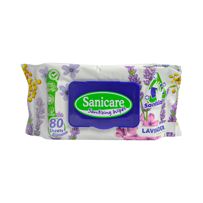 Sanicare Cleansing Wipes Lavender Scents 80's