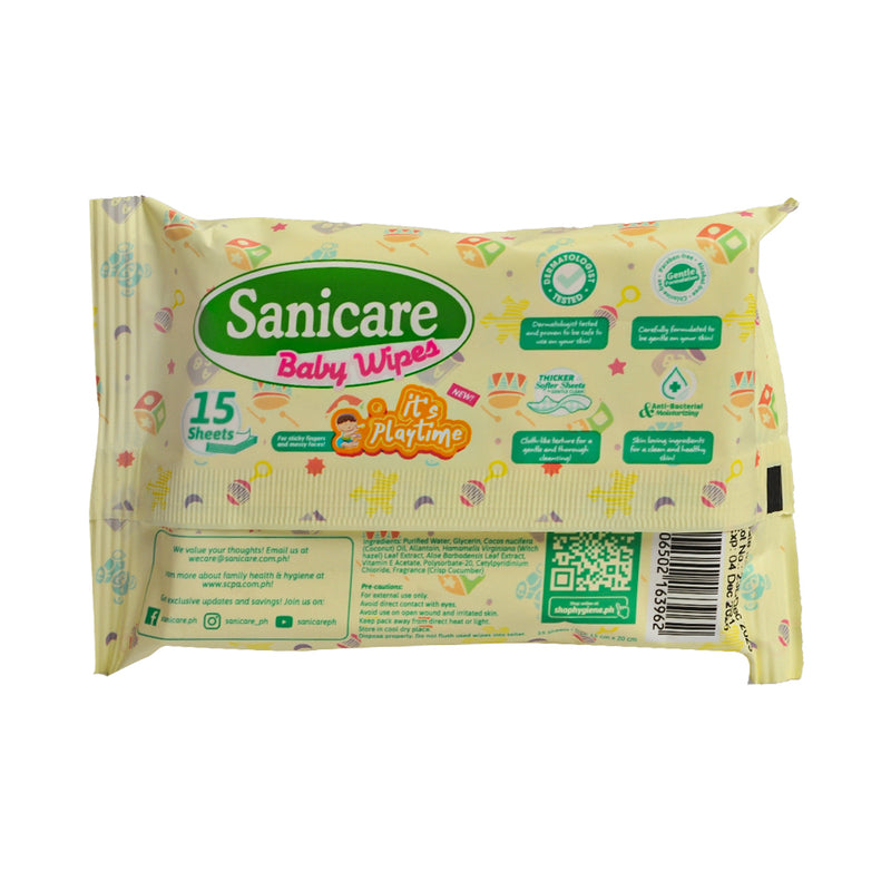 Sanicare Baby Wipes Playtime 15's