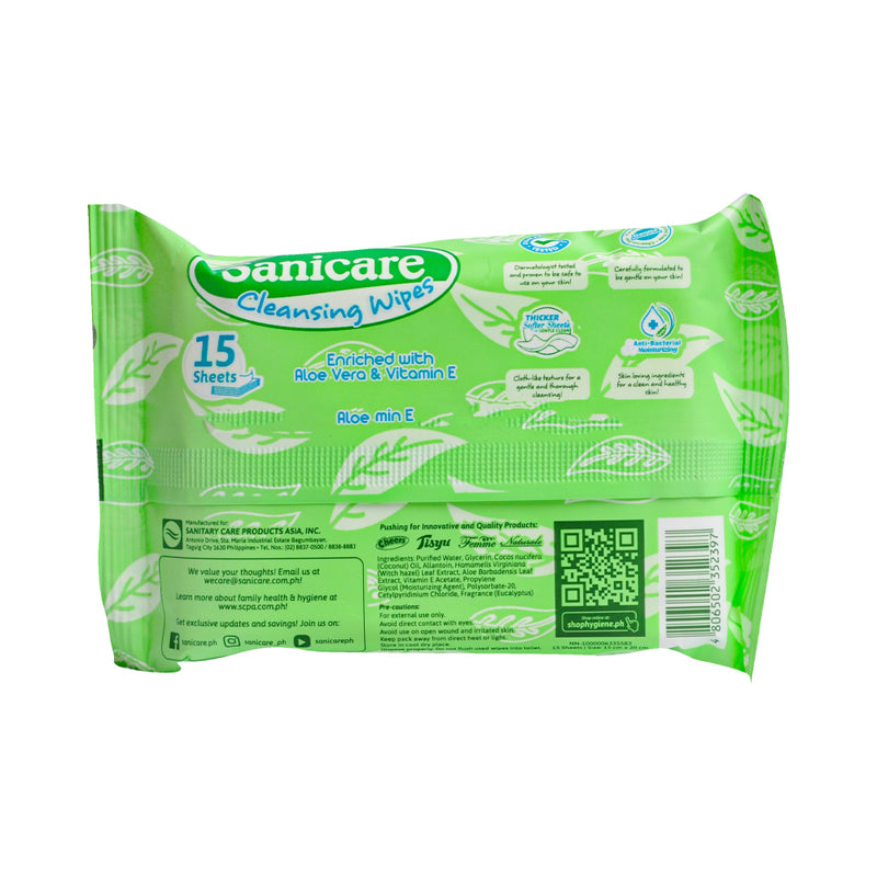 Sanicare Cleansing Wipes 15 Sheets
