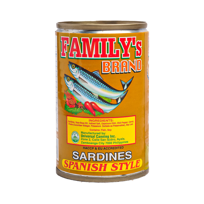 Family's Brand Sardines Spanish Style Hot EOC 155g