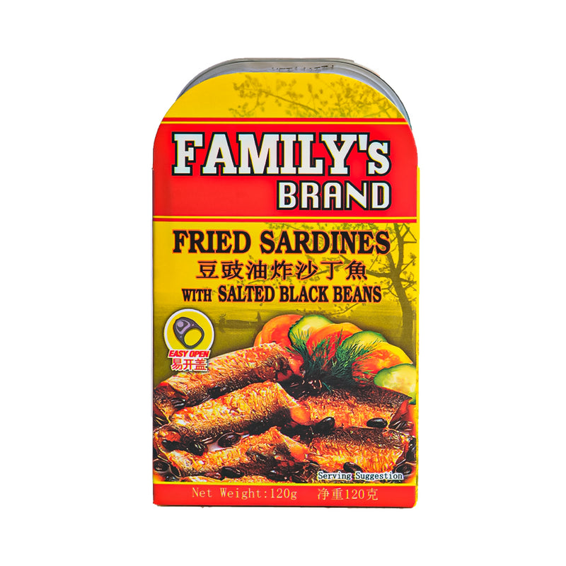 Family's Brand Fried Sardines With Salted Black Beans Club Can 120g