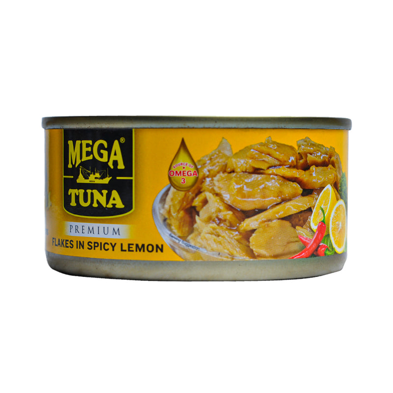 Mega Tuna Premium Flakes In Spicy Lemon 180g
