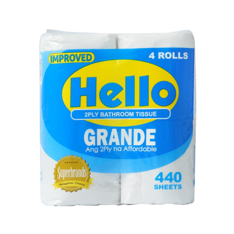 Hello Bathroom Tissue 2 Ply 4 Rolls