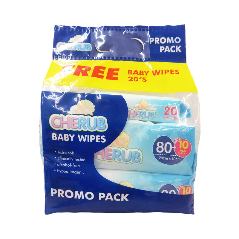 Cherub Baby Wipes 80's x 2's + Wipes 20's