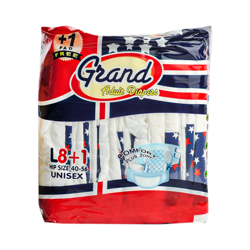 Grand Adult Diaper Large 8 + 1 Pads