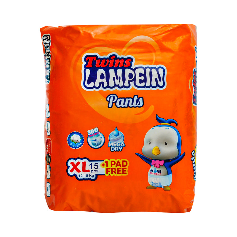 Twins Lampein Baby Diaper Pants XL 15's