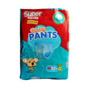 Super Twins Baby Pants Diaper Jumbo Pack Medium 52's + 4 Pads