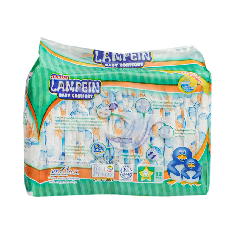 Twins Lampein Baby Diaper Budget Pack Medium 12's