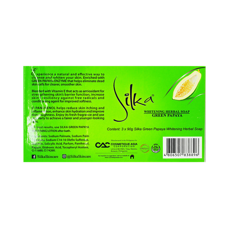 Silka Papaya Soap Triple Sulit Pack 90g x 3's