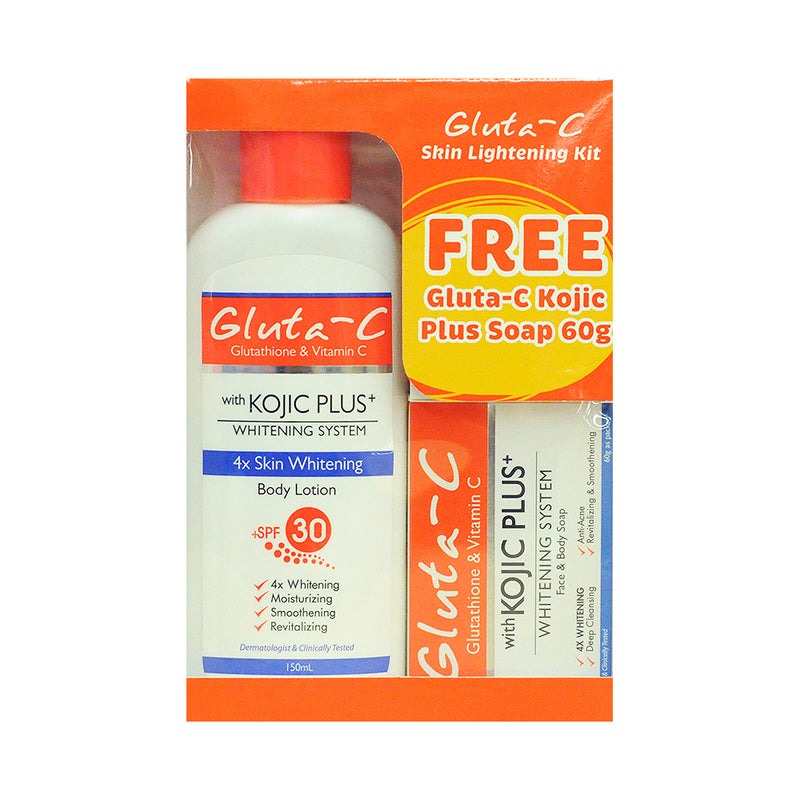 Gluta-C With Kojic Plus Whitening Body Lotion 150ml + Free Gluta-C Kojic Plus Soap 60g