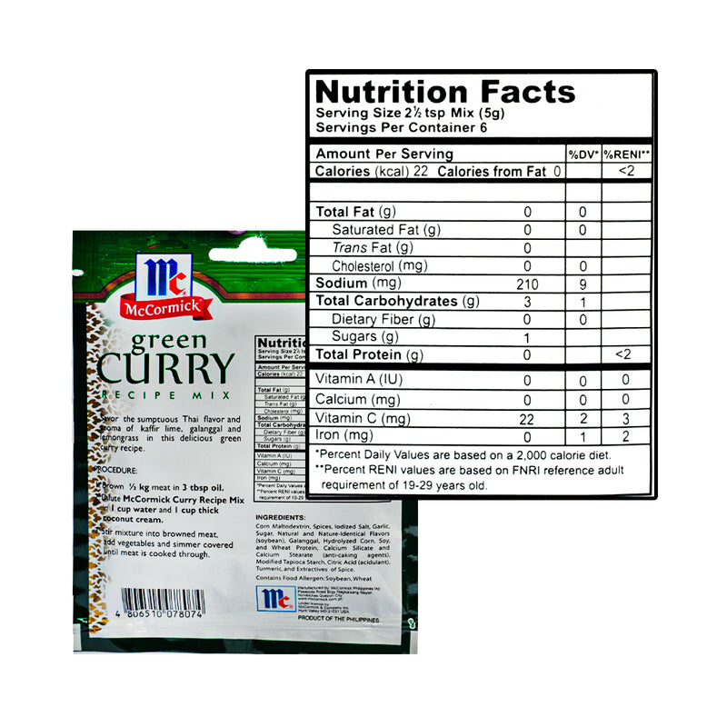 McCormick Seasoning Mix Green Curry 30g